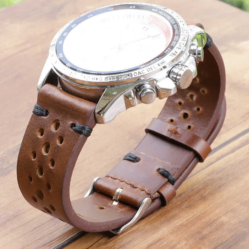 Retro Genuine Leather Watchband 18mm 20mm 22mm 24mm Calfskin Watch Straps Porous Breathable Handmade Stitching for Men
Retro Genuine Leather Watchband 18mm 20mm 22mm 24mm Calfskin Watch Straps Porous Breathable Handmade Stitching for Men