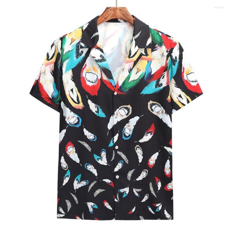 Men's Casual Shirts Men Shirt Trendy Thin Simple Feather Print Turn-down Collar Summer Tops Male Garment, Black
Men's Casual Shirts Men Shirt Trendy Thin Simple Feather Print Turn-down Collar Summer Tops Male Garment, Black