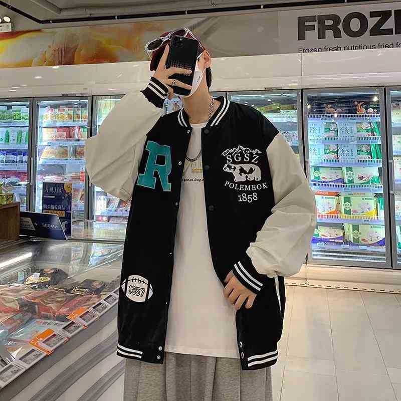 hoodieGuochao Avocado Lovers Baseball Jacket Boys 2021 New Korean Loose Tide Brand Ins Splicing Jacket, Black
hoodieGuochao Avocado Lovers Baseball Jacket Boys 2021 New Korean Loose Tide Brand Ins Splicing Jacket, Black