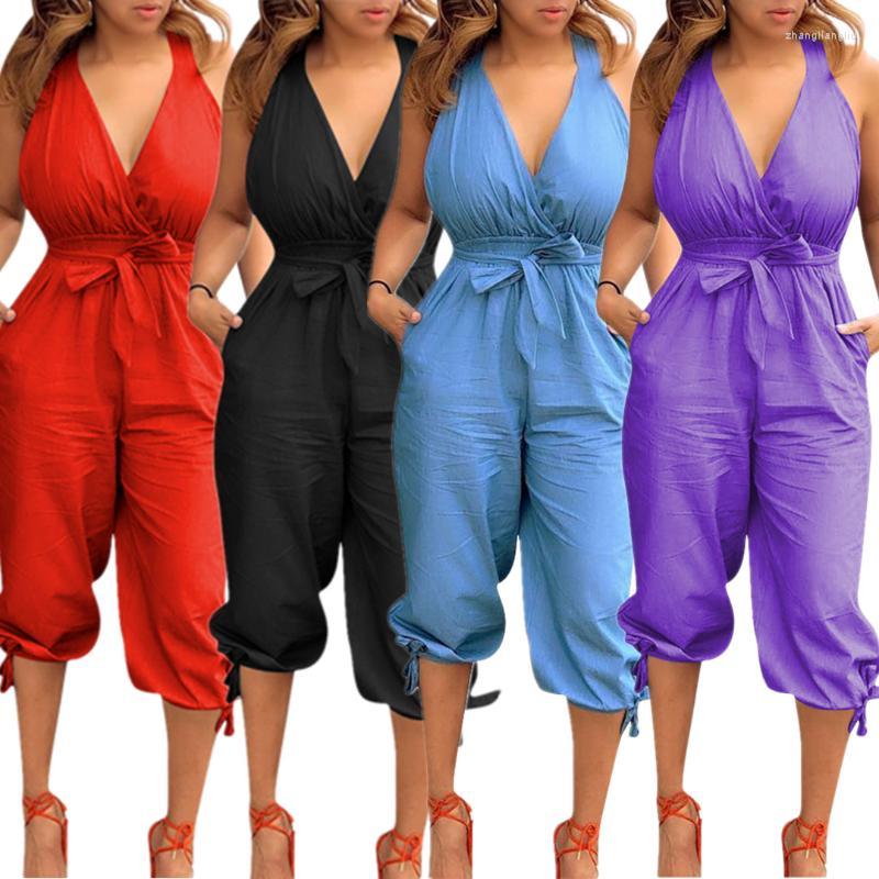 Gym Clothing Summer Sexy Rompers Women Jumpsuit V-neck Backless Bandage Overalls For Solid Color Sleeveless Female Outfits, Blue
Gym Clothing Summer Sexy Rompers Women Jumpsuit V-neck Backless Bandage Overalls For Solid Color Sleeveless Female Outfits, Blue