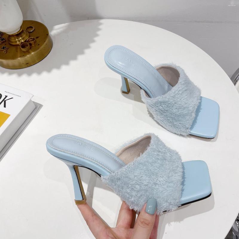 Slippers Xibeilove 2022 Autumn Women's Fashion Square Head Hairy Open Toe High Heel Home Shoes, Black
Slippers Xibeilove 2022 Autumn Women's Fashion Square Head Hairy Open Toe High Heel Home Shoes, Black