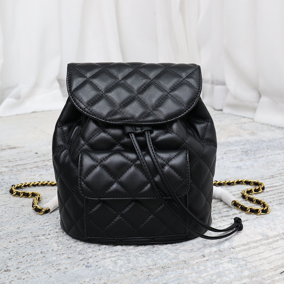 Womens Lambskin Backpack School Bags Diamond Quilted Gold Hardware Metal Chain Shoulder Strap Crossbody Large Capacity French Handbags With Flap Purse 23x25CM, Box
Womens Lambskin Backpack School Bags Diamond Quilted Gold Hardware Metal Chain Shoulder Strap Crossbody Large Capacity French Handbags With Flap Purse 23x25CM, Box