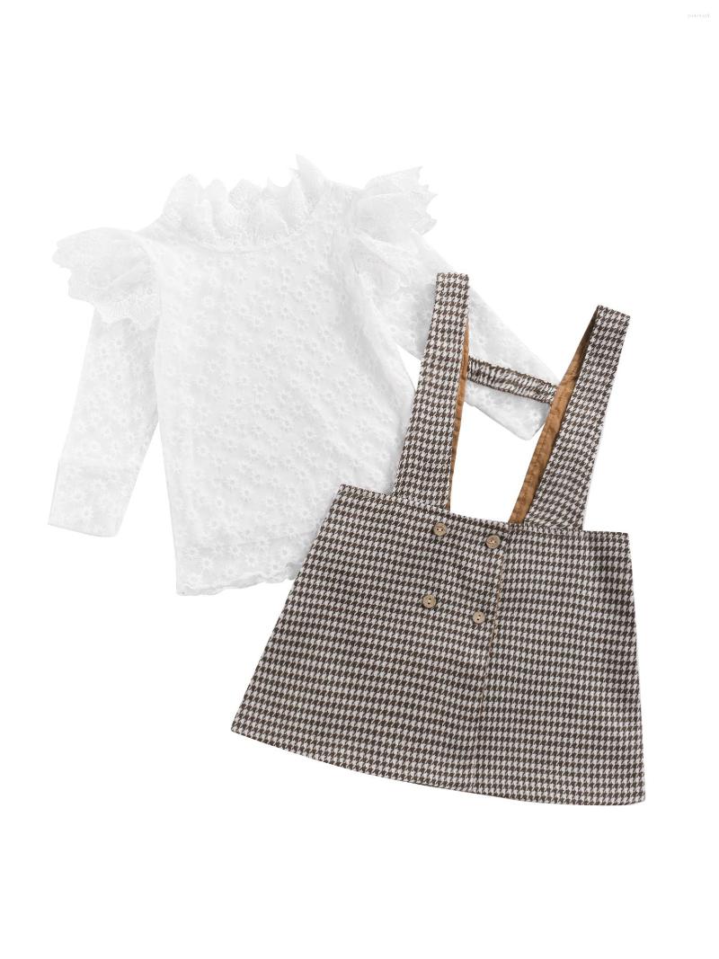 Clothing Sets 2 Pieces Kids Suit Set Lace Floral Stand Collar Long Sleeve Tops Houndstooth Suspender Skirt For Girls 1-5 Years, Picture shown
Clothing Sets 2 Pieces Kids Suit Set Lace Floral Stand Collar Long Sleeve Tops Houndstooth Suspender Skirt For Girls 1-5 Years, Picture shown