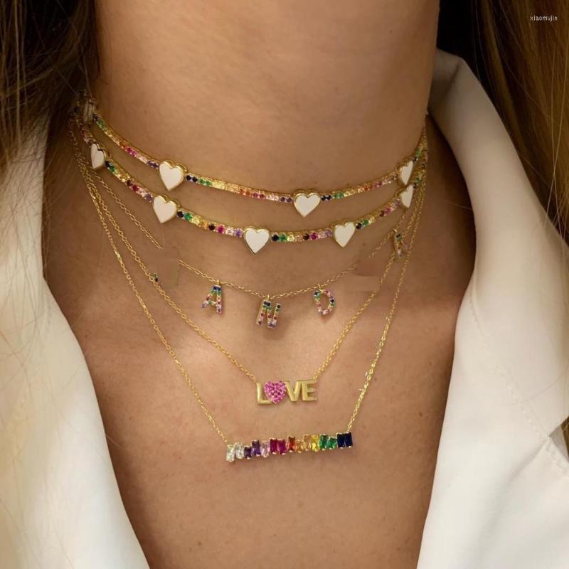 Choker Korean Sweet Love Heart Necklace Statement Girlfriend Gift Cute Gold Rainbow Cz Jewelry Collier Femme 2022
Choker Korean Sweet Love Heart Necklace Statement Girlfriend Gift Cute Gold Rainbow Cz Jewelry Collier Femme 2022
