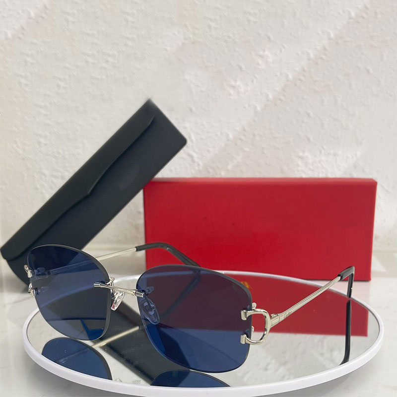 Designer sunglasses women classic frameless horseshoe button mirror legs CT0032 depth laser print logo luxury men sunglasses original box
Designer sunglasses women classic frameless horseshoe button mirror legs CT0032 depth laser print logo luxury men sunglasses original box