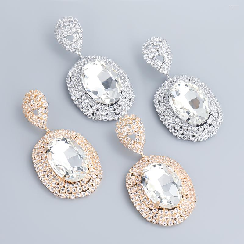 Dangle Earrings Gold Color Classic Round Rhinestone Big Drop Elegant Wedding For Women Fashion Jewelry Gifts Wholesale
Dangle Earrings Gold Color Classic Round Rhinestone Big Drop Elegant Wedding For Women Fashion Jewelry Gifts Wholesale