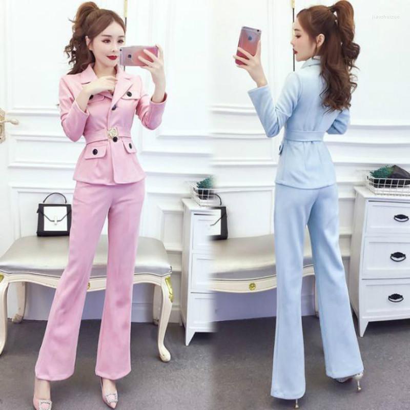 Women' Two Piece Pants 2022 Women Autumn Winter Elegant Suit Female Sashes Button Coat & High Waist Flare Pant Set Lady Casual Blazer 2, Blue
Women' Two Piece Pants 2022 Women Autumn Winter Elegant Suit Female Sashes Button Coat & High Waist Flare Pant Set Lady Casual Blazer 2, Blue