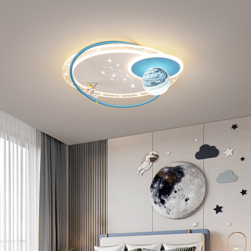 Children's Room Bedroom Ceiling Lights Modern Minimalist Creative Planet Warm Boys And Girls Room Ceilings Lamp For Living Rooms