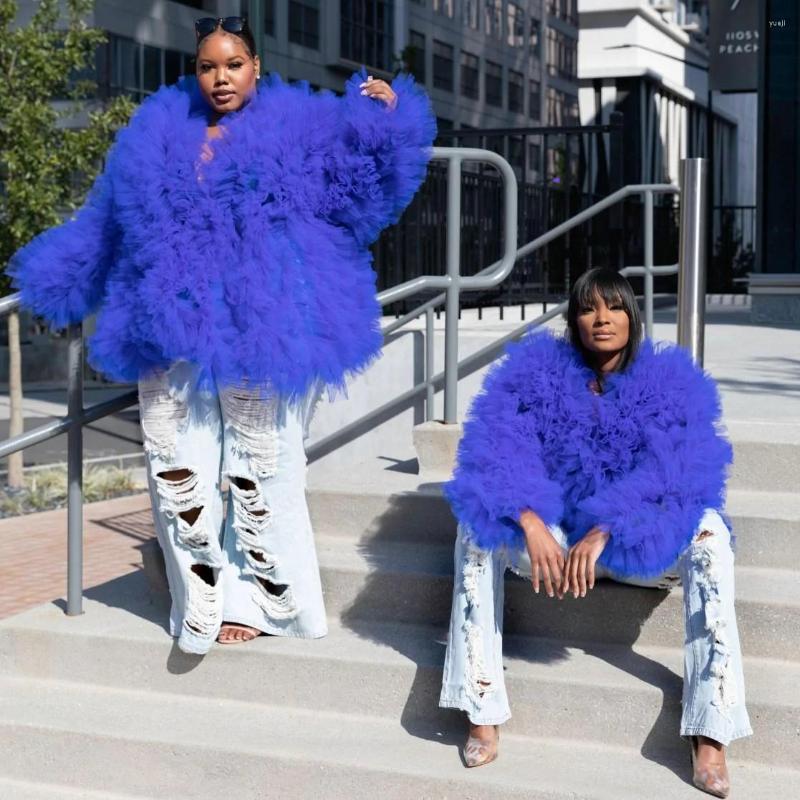 Women's Vests Royal Blue Fluffy Tiered Tulle Women Jacket Loose Full Sleeves Midi Length Coat Outfit Female Outerwear Vest, Ivory
Women's Vests Royal Blue Fluffy Tiered Tulle Women Jacket Loose Full Sleeves Midi Length Coat Outfit Female Outerwear Vest, Ivory