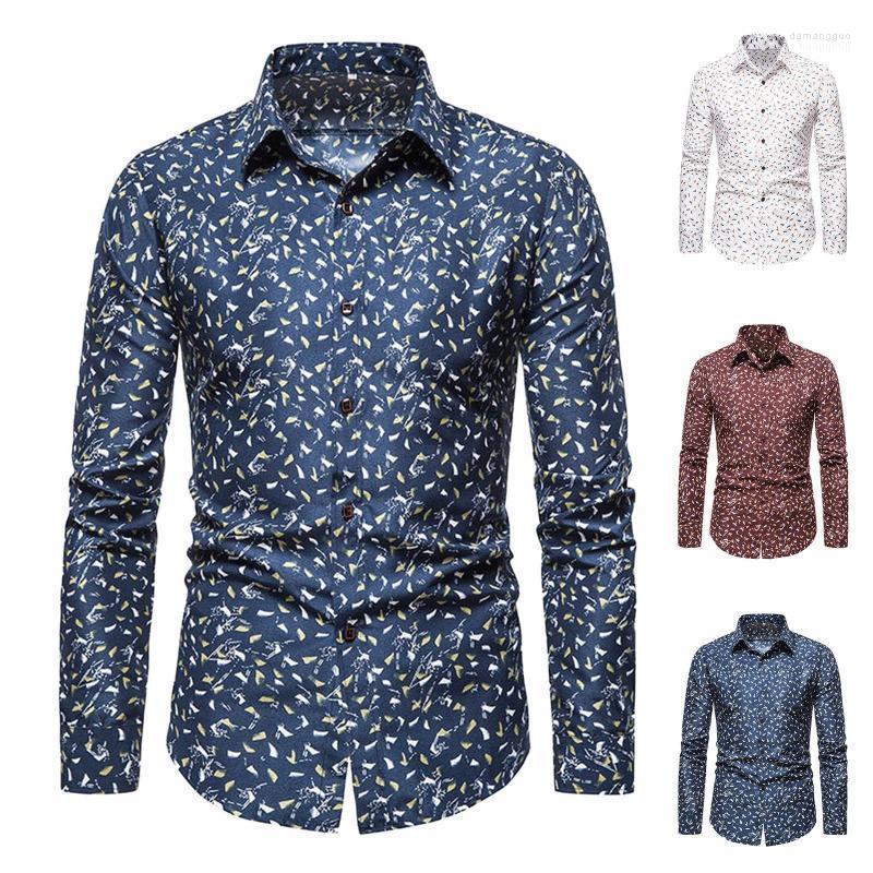 Men's Casual Shirts Men's Loose Button Long-Sleeved Printed Lapel Cardigan Shirt, White
Men's Casual Shirts Men's Loose Button Long-Sleeved Printed Lapel Cardigan Shirt, White