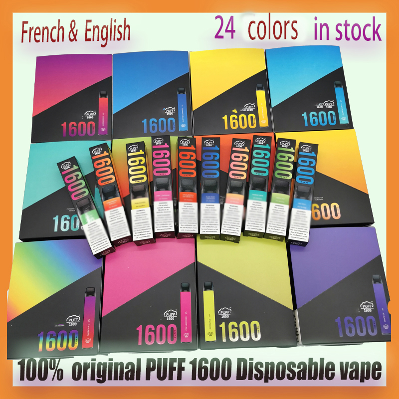 Original PUFF1600 Puffs Disposable E Cigarette Device Electronic Cigarettes Vapor With Security Code Vape Pen Pod vs 0% 2% 5% PLUS 800 flex 2800
Original PUFF1600 Puffs Disposable E Cigarette Device Electronic Cigarettes Vapor With Security Code Vape Pen Pod vs 0% 2% 5% PLUS 800 flex 2800