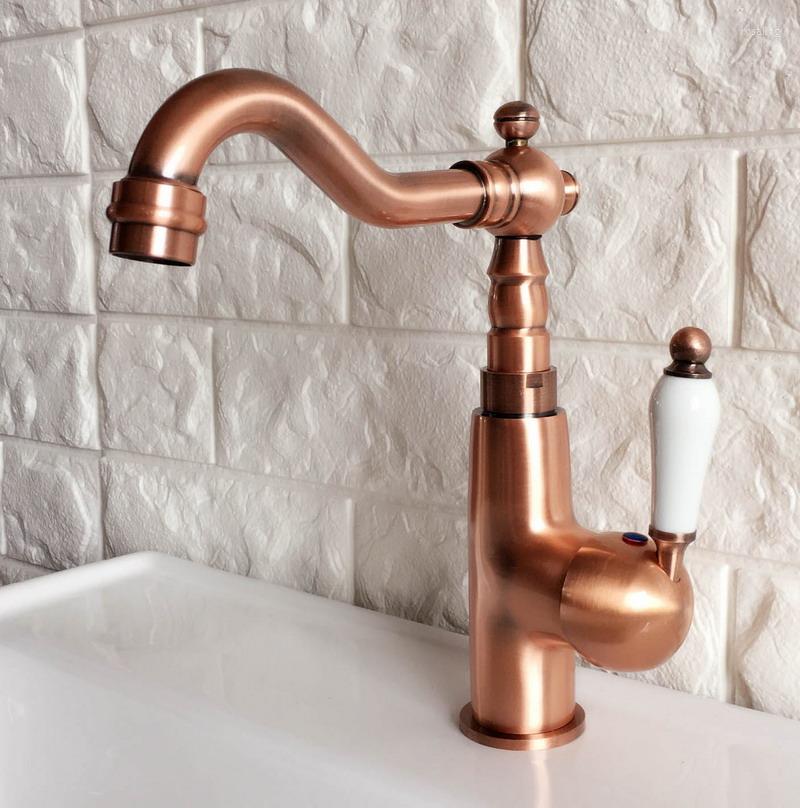 Kitchen Faucets Antique Red Copper Single Handle Hole Basin Faucet Deck Mounted Swivel Spout And Bathroom Sink Mixer Tap 2nf409
Kitchen Faucets Antique Red Copper Single Handle Hole Basin Faucet Deck Mounted Swivel Spout And Bathroom Sink Mixer Tap 2nf409