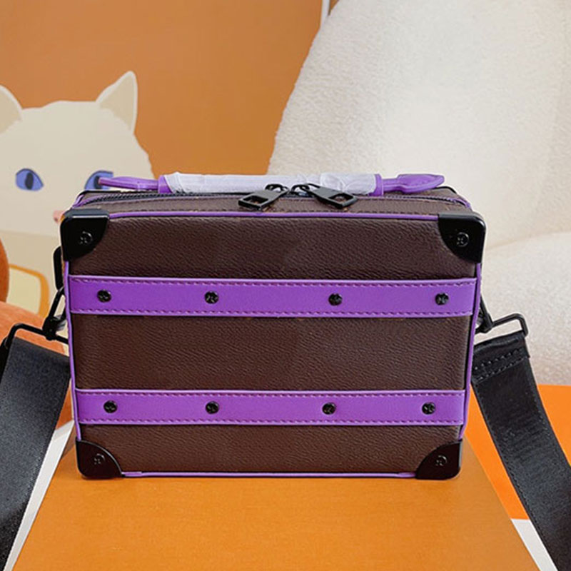 Trunk Crossbody Bag Shoulder Messenger Bags Men Handbag Women Purse Coated Canvas Letters Luggage Compartment Style Reinforcements Double Zipper Cowhide Trim, Black
Trunk Crossbody Bag Shoulder Messenger Bags Men Handbag Women Purse Coated Canvas Letters Luggage Compartment Style Reinforcements Double Zipper Cowhide Trim, Black