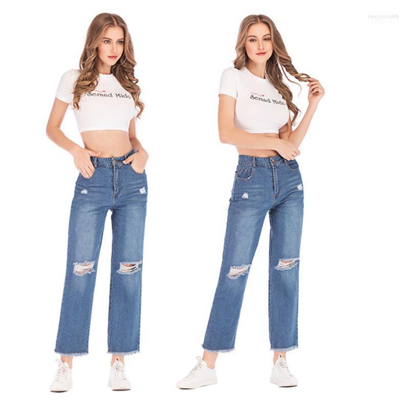 Women' Jeans Women' KLV 2022 TOP Women Autumn Elastic Plus Loose Hole Denim Casual Wide Leg Pants Cropped 12.11, Blue
Women' Jeans Women' KLV 2022 TOP Women Autumn Elastic Plus Loose Hole Denim Casual Wide Leg Pants Cropped 12.11, Blue