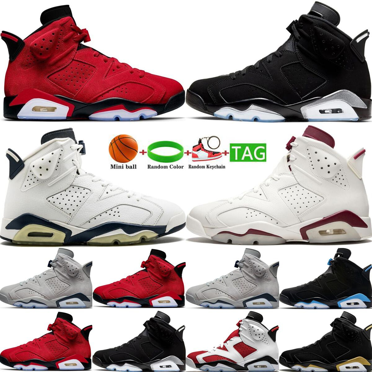 Outdoor Shoes 6 6s Basketball Shoes Acid Wash Denim sneaker Mint Foam sports Iron Grey trainers Black Cat size eur 36-47