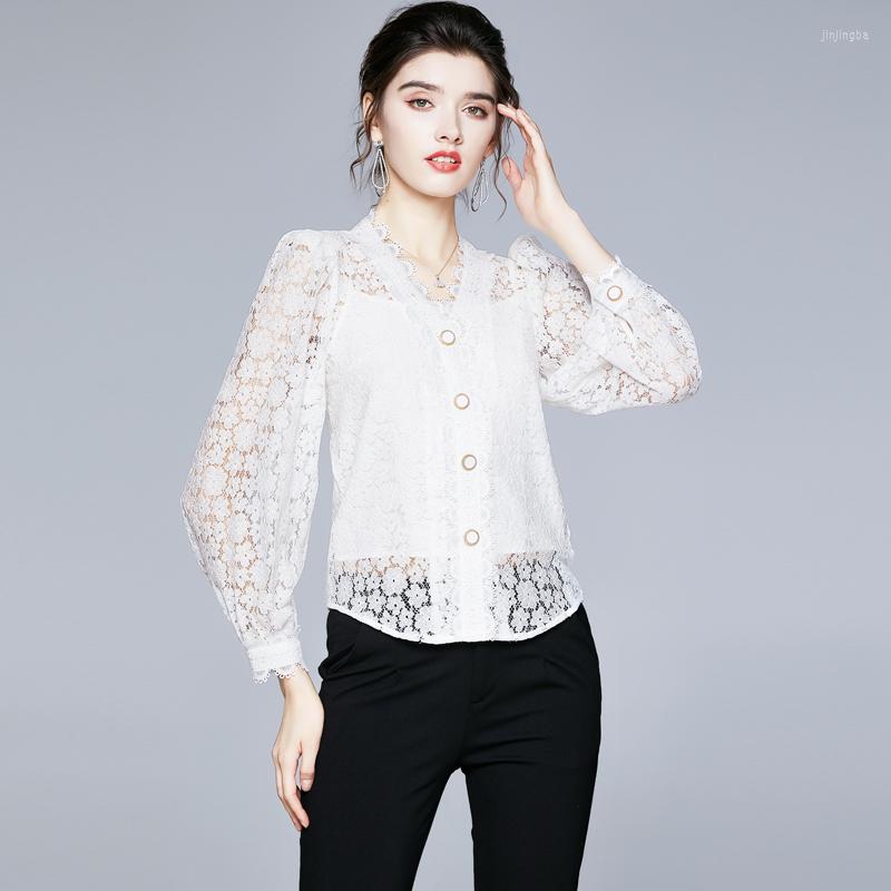 Women' Blouses Blusas Feminina Women Shirts White Mesh Lace V-neck Long Sleeve Shirt Solid Spring Flowers 871B
Women' Blouses Blusas Feminina Women Shirts White Mesh Lace V-neck Long Sleeve Shirt Solid Spring Flowers 871B