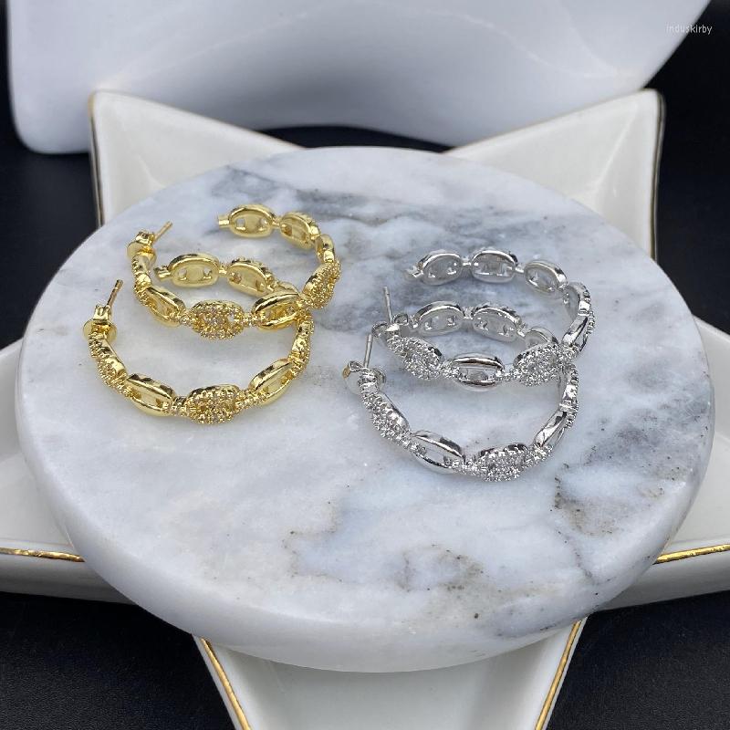 Hoop Earrings 5pairs Gold Plated Stainless Steel Pig Chain Earring Cubic Zircon Pave Wedding Jewelry Engagement Coffee Bean
Hoop Earrings 5pairs Gold Plated Stainless Steel Pig Chain Earring Cubic Zircon Pave Wedding Jewelry Engagement Coffee Bean