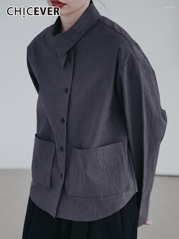 Women' Blouses CHICEVER Solid Shirt For Women Lapel Long Sleeve Patchwork Pocket Single Breasted Vintage Minimalist Blouse Female Autumn, Darkgrey
Women' Blouses CHICEVER Solid Shirt For Women Lapel Long Sleeve Patchwork Pocket Single Breasted Vintage Minimalist Blouse Female Autumn, Darkgrey