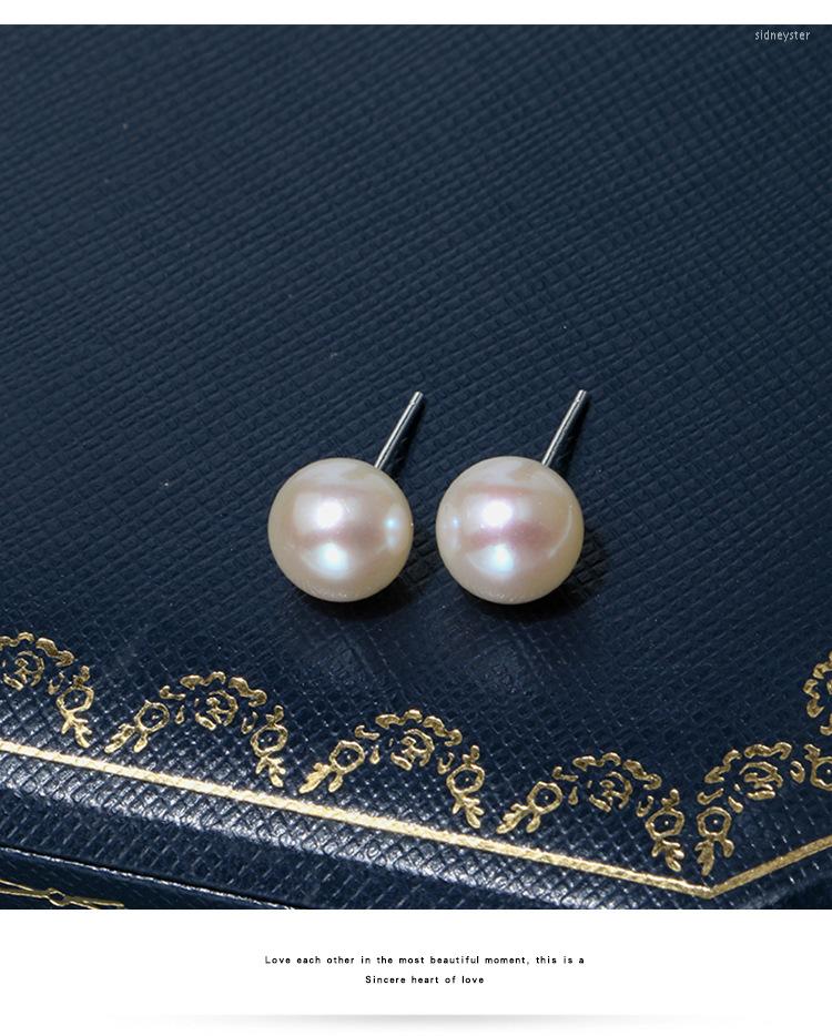 Choker Real Freshwater Pearl Natural Round Shape 925 Sterling Silver Earring Stud Simple Style For Women
Choker Real Freshwater Pearl Natural Round Shape 925 Sterling Silver Earring Stud Simple Style For Women