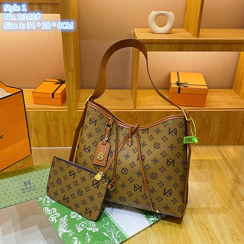 Wholesale factory ladies shoulder bags 2 styles street fashion geometric pattern retro handbag simple two-piece contrast leather tote bag elegant plaid backpack, Brown-918#-style 2
Wholesale factory ladies shoulder bags 2 styles street fashion geometric pattern retro handbag simple two-piece contrast leather tote bag elegant plaid backpack, Brown-918#-style 2