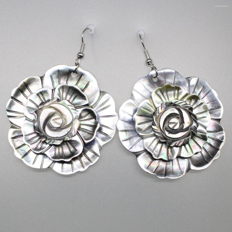 Dangle Earrings Beauty Natural Luster 45mm 3layer Flower Black Mother Of Pearl Shell Drop Earring 2.5inches 1Pairs
Dangle Earrings Beauty Natural Luster 45mm 3layer Flower Black Mother Of Pearl Shell Drop Earring 2.5inches 1Pairs