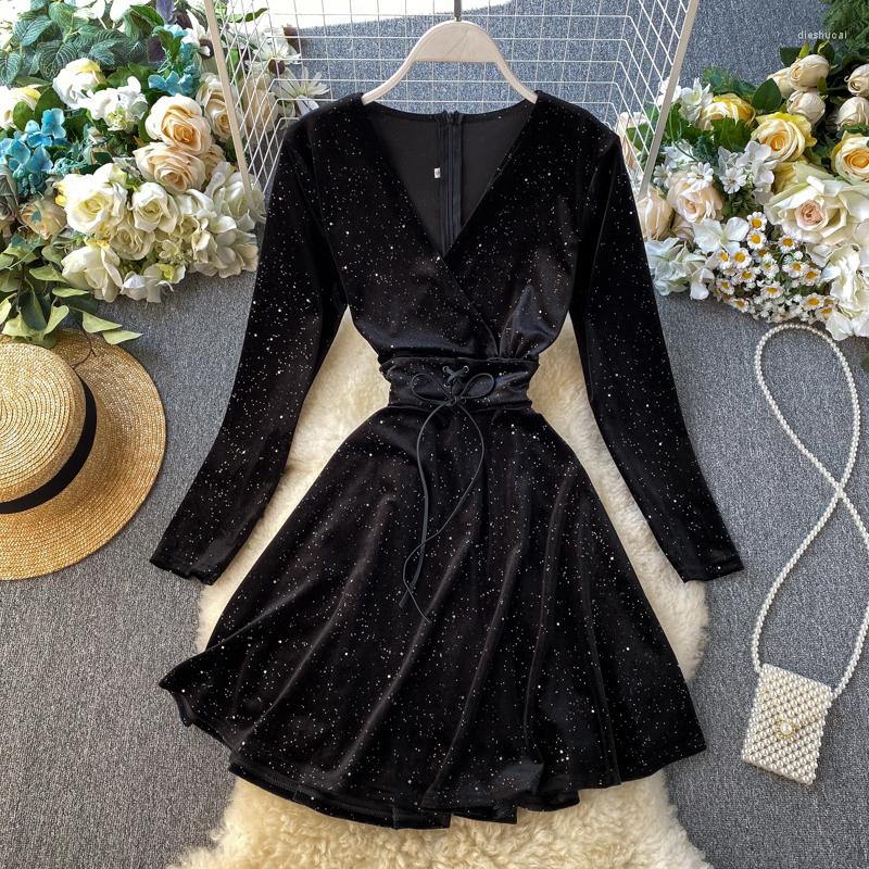 Casual Dresses Glitter Sexy Party Dress Deep V Neck Club Mini Vestidos Spring Autumn Women, Black
Casual Dresses Glitter Sexy Party Dress Deep V Neck Club Mini Vestidos Spring Autumn Women, Black
