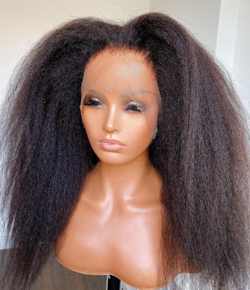 Kinky Straight Wig 360 Lace Front Human Hair Wigs Glueless 13x4 Frontal Brazilian Yaki For Women 180% Density, Picture shown
Kinky Straight Wig 360 Lace Front Human Hair Wigs Glueless 13x4 Frontal Brazilian Yaki For Women 180% Density, Picture shown