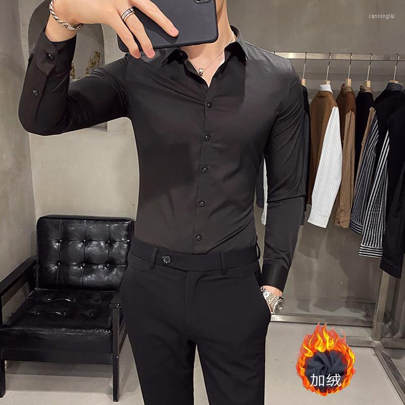 Men's Casual Shirts 2022 Velvet Men's Men Autumn Winter Long Sleeve Solid Color Business Formal Dress Shirt Slim Social Tuxedo Blouse, White
Men's Casual Shirts 2022 Velvet Men's Men Autumn Winter Long Sleeve Solid Color Business Formal Dress Shirt Slim Social Tuxedo Blouse, White