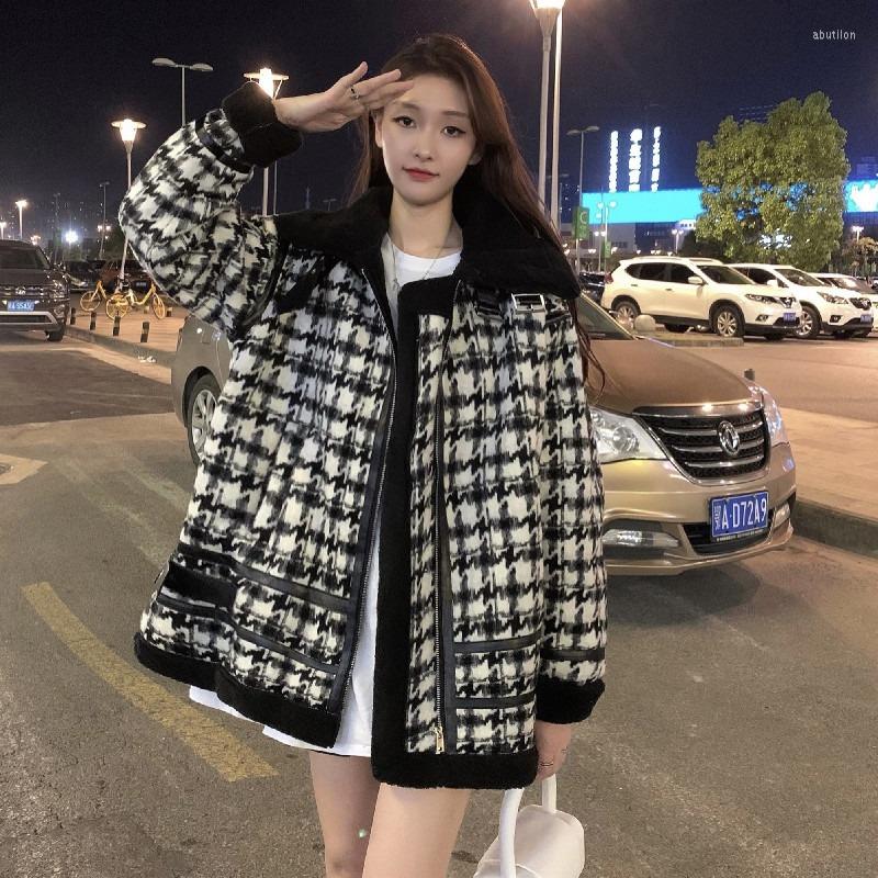 Women' Down - Autumn And Winter Retro Versatile Loose Fried Street Thickened Thousand Bird Lattice Imitation Lamb Wool Coat, See chart
Women' Down - Autumn And Winter Retro Versatile Loose Fried Street Thickened Thousand Bird Lattice Imitation Lamb Wool Coat, See chart