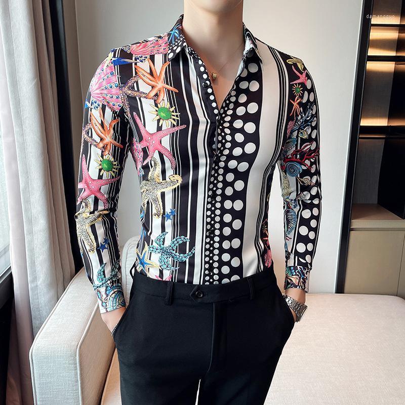 Men's Casual Shirts Men's Fashion Point Print Shirt Slim Dress Paty Club 2022 Korean Long Sleeve Men Streetwear Social Office Camisa, Black
Men's Casual Shirts Men's Fashion Point Print Shirt Slim Dress Paty Club 2022 Korean Long Sleeve Men Streetwear Social Office Camisa, Black