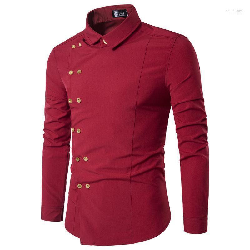 Men's Casual Shirts Men's Long-sleeve Male Shirt With An Oblique Button Slim-style For Spring, Black
Men's Casual Shirts Men's Long-sleeve Male Shirt With An Oblique Button Slim-style For Spring, Black