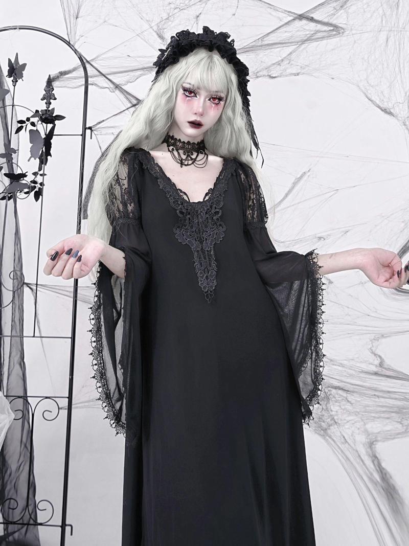 Casual Dresses Blood Arrival Summer Autumn Women Cheongsam Dress Retro Short Sleeve Black Gothic Punk Sexy Nightdress
Casual Dresses Blood Arrival Summer Autumn Women Cheongsam Dress Retro Short Sleeve Black Gothic Punk Sexy Nightdress