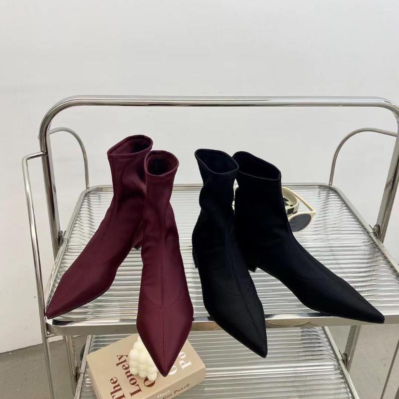 Boots Fashion Women Ankle Pointed Toe Stretch Shoes Flat Heels Elastic Band Slip On Sock High Quality Red Black 39
Boots Fashion Women Ankle Pointed Toe Stretch Shoes Flat Heels Elastic Band Slip On Sock High Quality Red Black 39