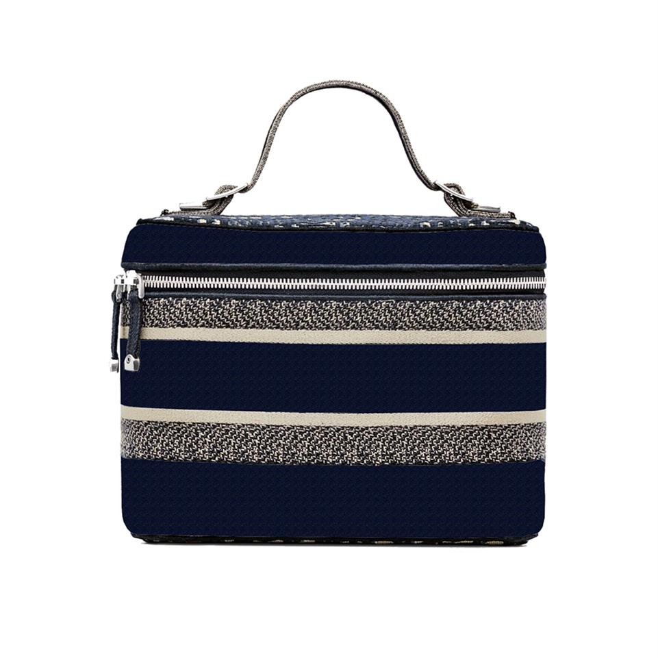 Classic luxury Cosmetic bag womans handbag toiletries bag folding makeup case Multifunctional storage box Blue embroidery printed 221F, With box 
Classic luxury Cosmetic bag womans handbag toiletries bag folding makeup case Multifunctional storage box Blue embroidery printed 221F, With box