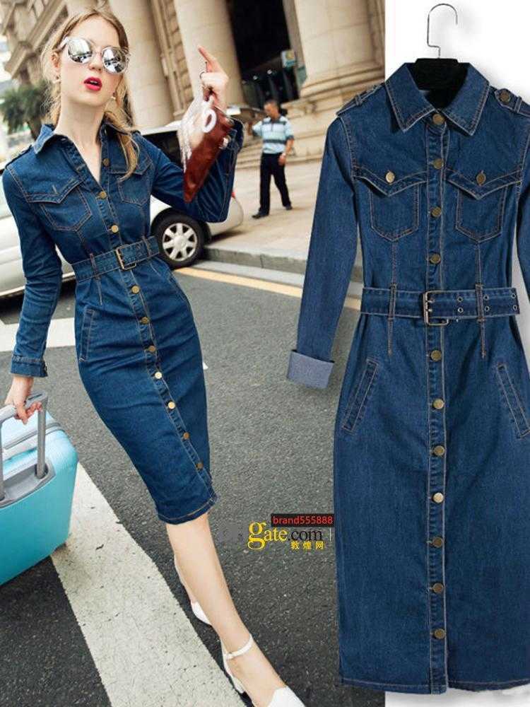 Casual Dresses Jeans Dress Denim Winte Office Slim JeansLong Sleeve Mid-Cuff With Belt For WomenJean LongDress Women, Blue
Casual Dresses Jeans Dress Denim Winte Office Slim JeansLong Sleeve Mid-Cuff With Belt For WomenJean LongDress Women, Blue