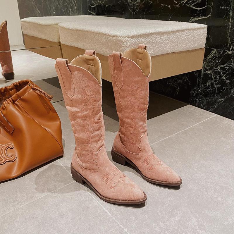 Boots Fashion Western For Women Pointed Toe Thick Mid Heels Flock Sewing Design Winter Knee High Booties Flat 35-39, Beige
Boots Fashion Western For Women Pointed Toe Thick Mid Heels Flock Sewing Design Winter Knee High Booties Flat 35-39, Beige