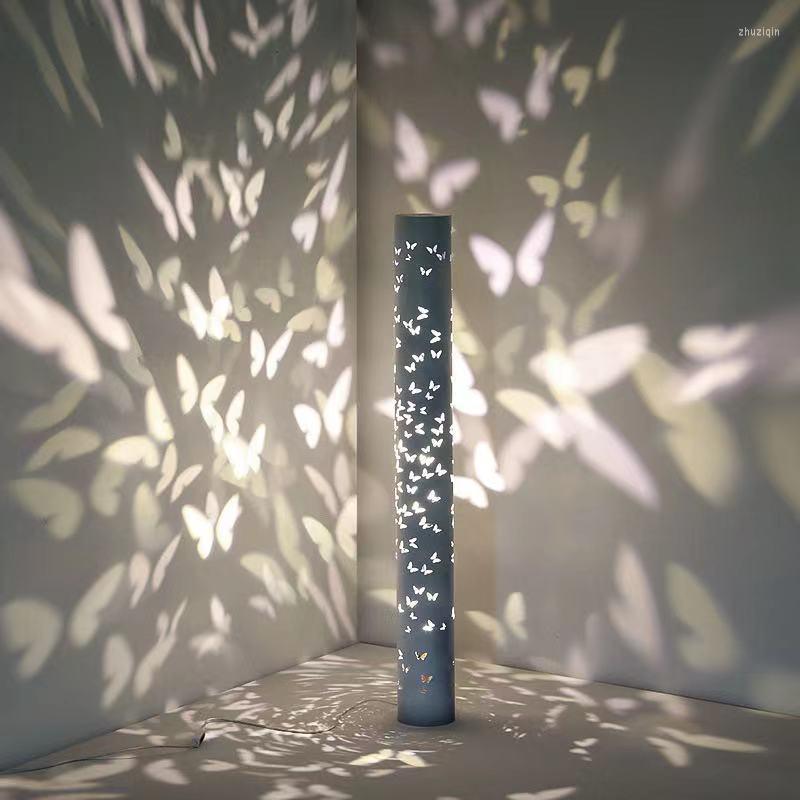 Lamps Floor RGB LED Butterfly Lights For Living Room Bedroom Vertical Lamp Light Shadow Simple Home Decoration