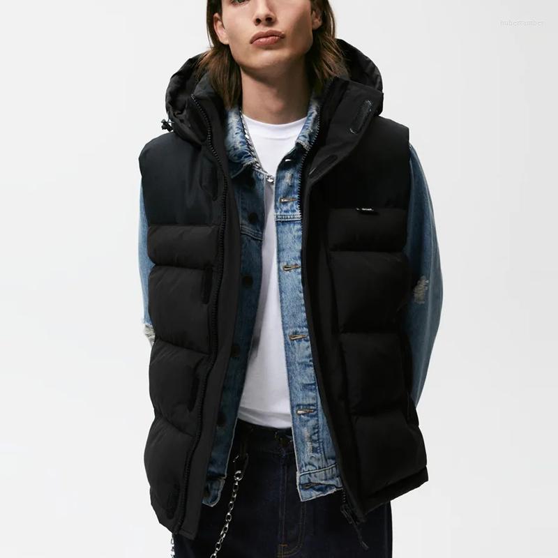 Men's Down 2022Winter Men Loose And Versatile Vest Casual Warm Sleeveless Stand-Collar Hidden Zipper Hooded Cotton Bread Jacket, Black
Men's Down 2022Winter Men Loose And Versatile Vest Casual Warm Sleeveless Stand-Collar Hidden Zipper Hooded Cotton Bread Jacket, Black