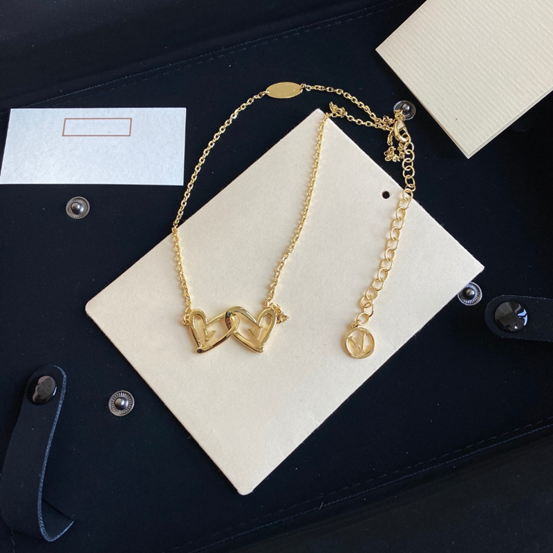 Luxury Necklace Designer Jewelry Pendant Brand Double Heart-shaped Necklaces for Womens Fashion Pendants Birthday Wedding Party Gift With BOX
Luxury Necklace Designer Jewelry Pendant Brand Double Heart-shaped Necklaces for Womens Fashion Pendants Birthday Wedding Party Gift With BOX
