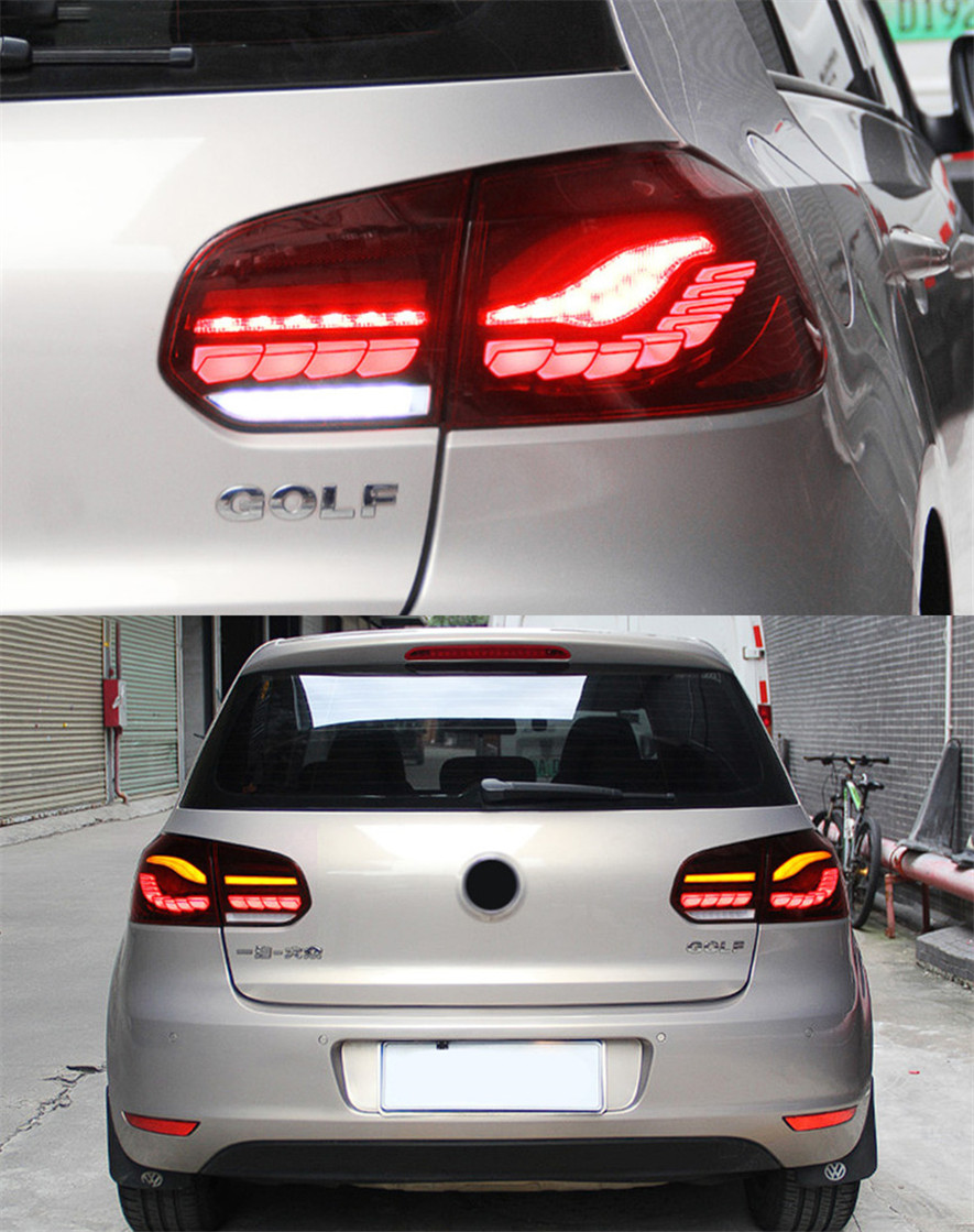 Taillight For Golf6 Golf MK6 2009-2012 Tail Lights With Sequential Turn Signal Animation Brake Parking Lighthouse Facelift