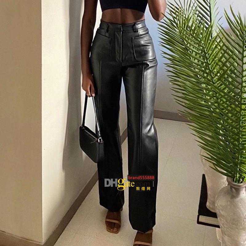 Women's Pants & Capris Fashion Women Slim Wide-leg Adults Autumn Winter High Waist Elastic PU Leather Trousers With Pockets Female Streetwea, Black
Women's Pants & Capris Fashion Women Slim Wide-leg Adults Autumn Winter High Waist Elastic PU Leather Trousers With Pockets Female Streetwea, Black
