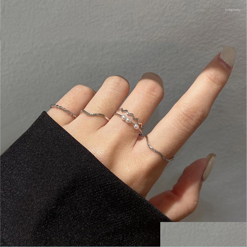 Cluster Rings Cluster Rings Pcs/Set Simple Fashion Wave Pattern Ring Set For Women Trend Personality Pearl Zirocn Metal Mtilayer Jew Dhtp3
Cluster Rings Cluster Rings Pcs/Set Simple Fashion Wave Pattern Ring Set For Women Trend Personality Pearl Zirocn Metal Mtilayer Jew Dhtp3