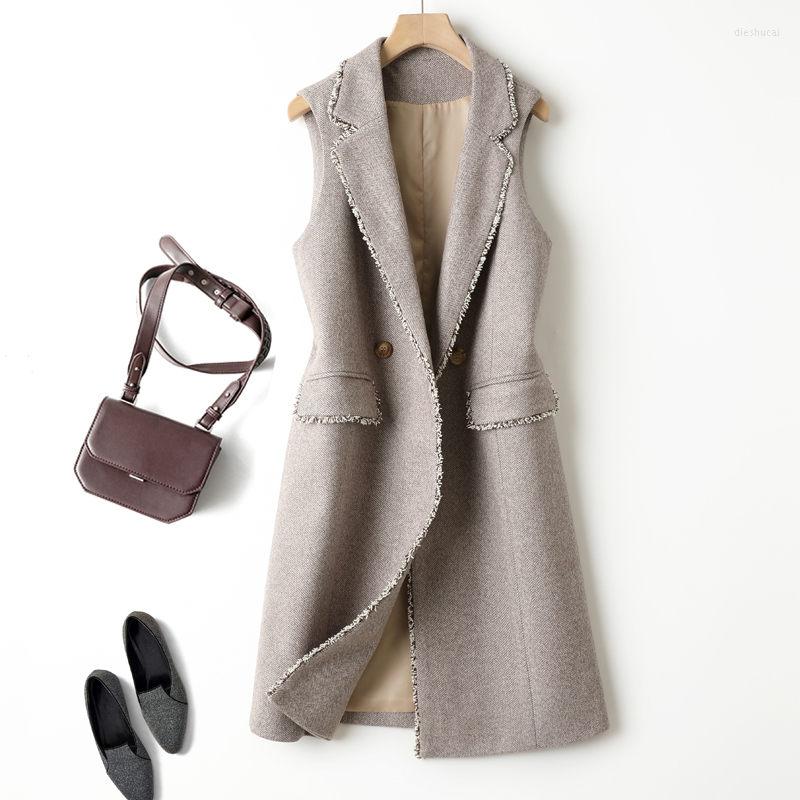 Women's Vests Medium Long Woolen Vest Women's Autumn And Winter Clothes 2022 Herringbone Fashion Casual Sleeveless Waistcoat Jacket T734, Coffee
Women's Vests Medium Long Woolen Vest Women's Autumn And Winter Clothes 2022 Herringbone Fashion Casual Sleeveless Waistcoat Jacket T734, Coffee