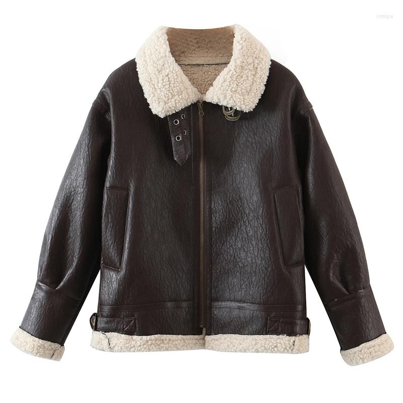 Women's Leather Winter Coats Women Jacket Fashion Slim Zipper Warm Plush Thick Faux Fur Coat Female Chic Outwear Outdoor Clothes, Black
Women's Leather Winter Coats Women Jacket Fashion Slim Zipper Warm Plush Thick Faux Fur Coat Female Chic Outwear Outdoor Clothes, Black