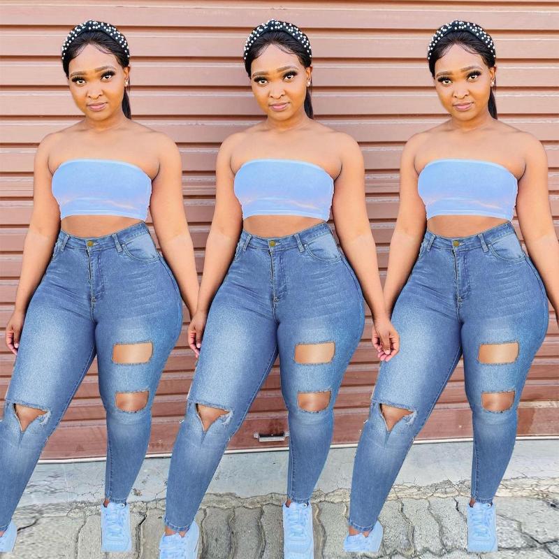 Women' Jeans Light Blue Ripped For Women Street Style Sexy High Waist Trouser Stretch Skinny Hole Denim Pencil Pants Female
Women' Jeans Light Blue Ripped For Women Street Style Sexy High Waist Trouser Stretch Skinny Hole Denim Pencil Pants Female