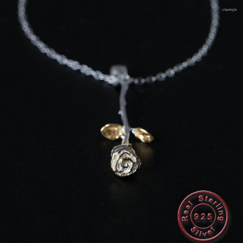 Choker Amxiu Handmade Two Tones Rose Flower Necklace 925 Sterling Silver Necklaces For Women Girls Wedding Accessories
Choker Amxiu Handmade Two Tones Rose Flower Necklace 925 Sterling Silver Necklaces For Women Girls Wedding Accessories