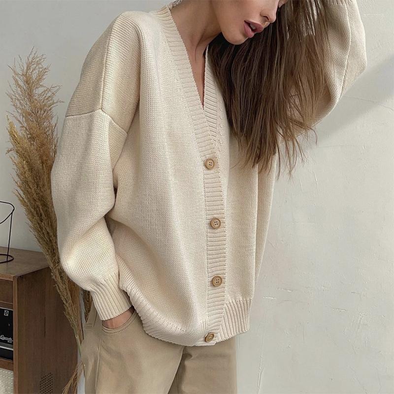 Women's Knits Trendy Loose Cardigan Sweater Women Autumn Winter V-neck Long Sleeve Knitted Female Korean All-match Knitwear, Green
Women's Knits Trendy Loose Cardigan Sweater Women Autumn Winter V-neck Long Sleeve Knitted Female Korean All-match Knitwear, Green