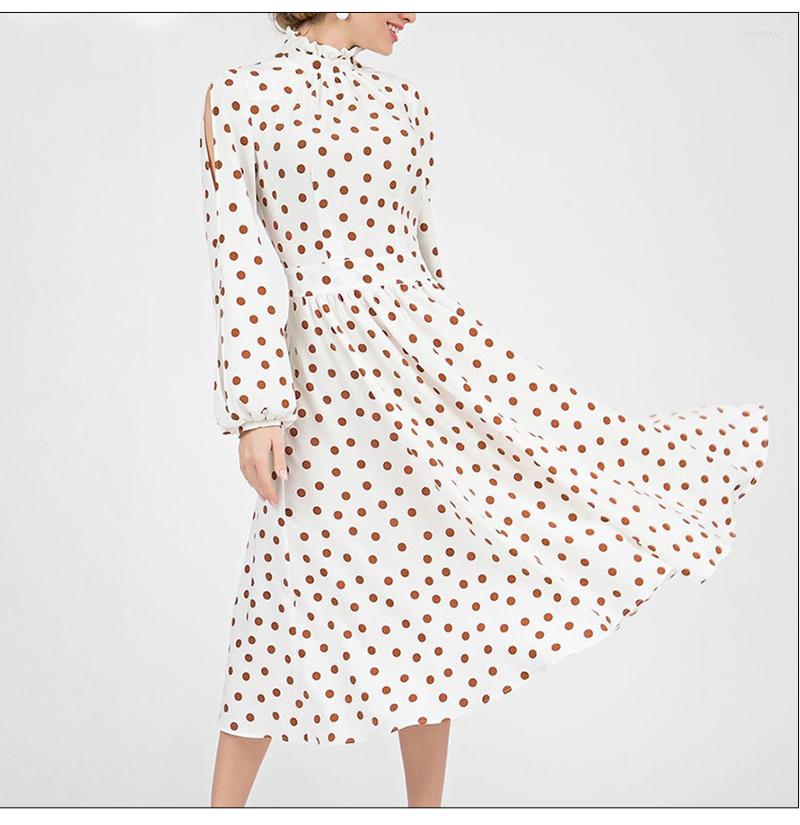 Casual Dresses Hollow Out Long Sleeve Women Dress Vintage Dot Printing Summer A-line Vestidos Femmale Boho Midi Sundress, White dot printing
Casual Dresses Hollow Out Long Sleeve Women Dress Vintage Dot Printing Summer A-line Vestidos Femmale Boho Midi Sundress, White dot printing