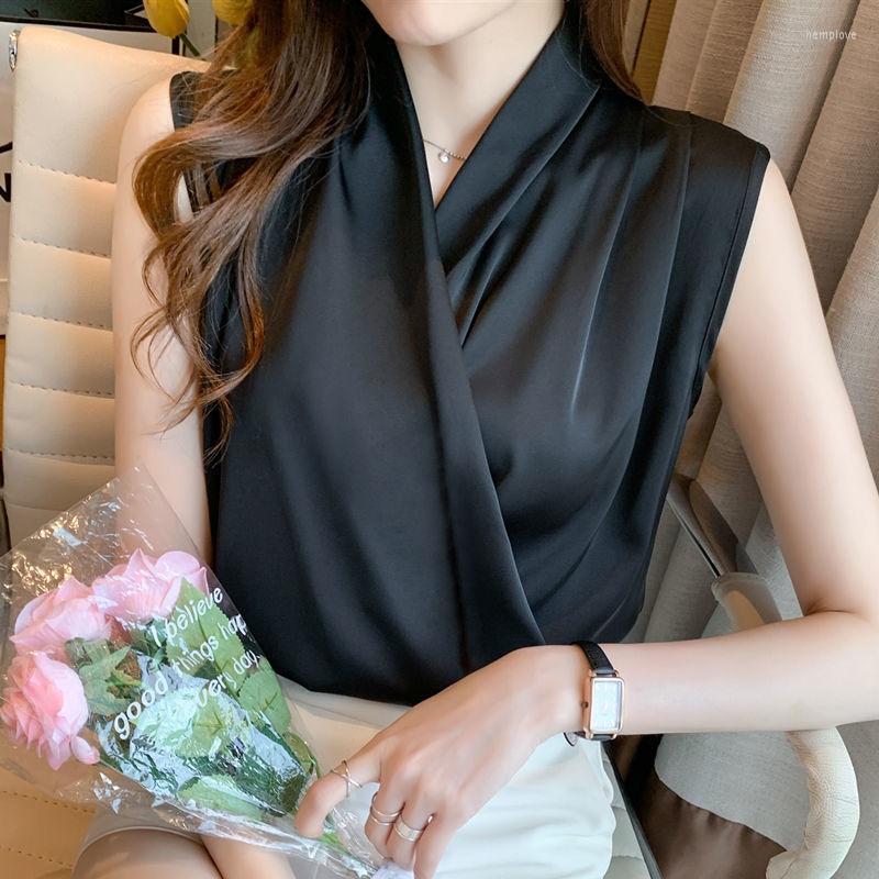Women's Blouses Elegant Solid V-Neck Sleeveless Chiffon Shirt Woman Clothing 2022 Summer Fashion Office Lady Loose Casual Irregula Blouse, Green
Women's Blouses Elegant Solid V-Neck Sleeveless Chiffon Shirt Woman Clothing 2022 Summer Fashion Office Lady Loose Casual Irregula Blouse, Green