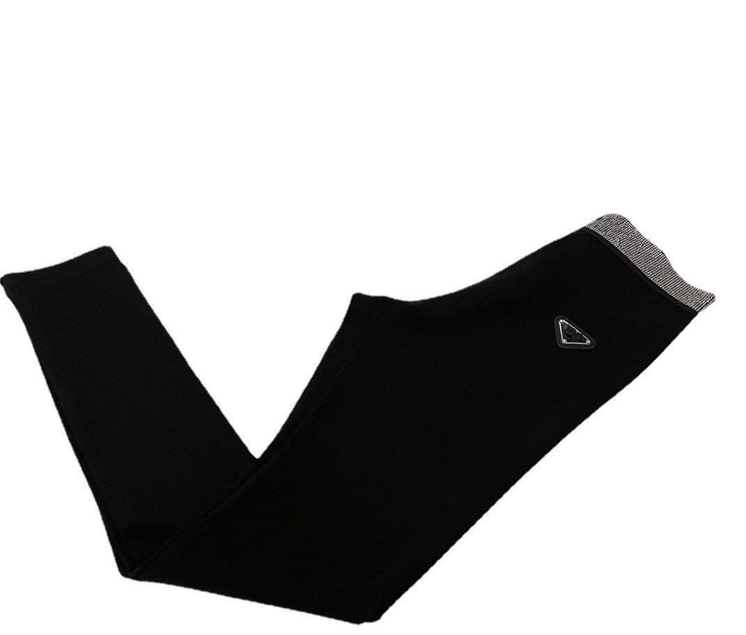 Super Designer Pra Autumn Winter Leggings For Women Hot Drilling Metal Triangle Fashion Stretch Slim Long Pants, Black
Super Designer Pra Autumn Winter Leggings For Women Hot Drilling Metal Triangle Fashion Stretch Slim Long Pants, Black